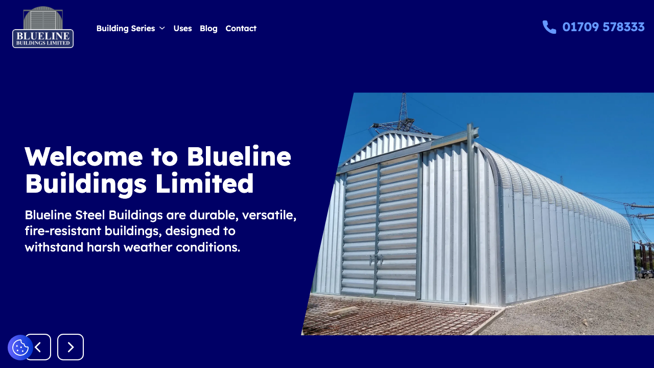 BLUE LINE BUILDINGS LIMITED website preview