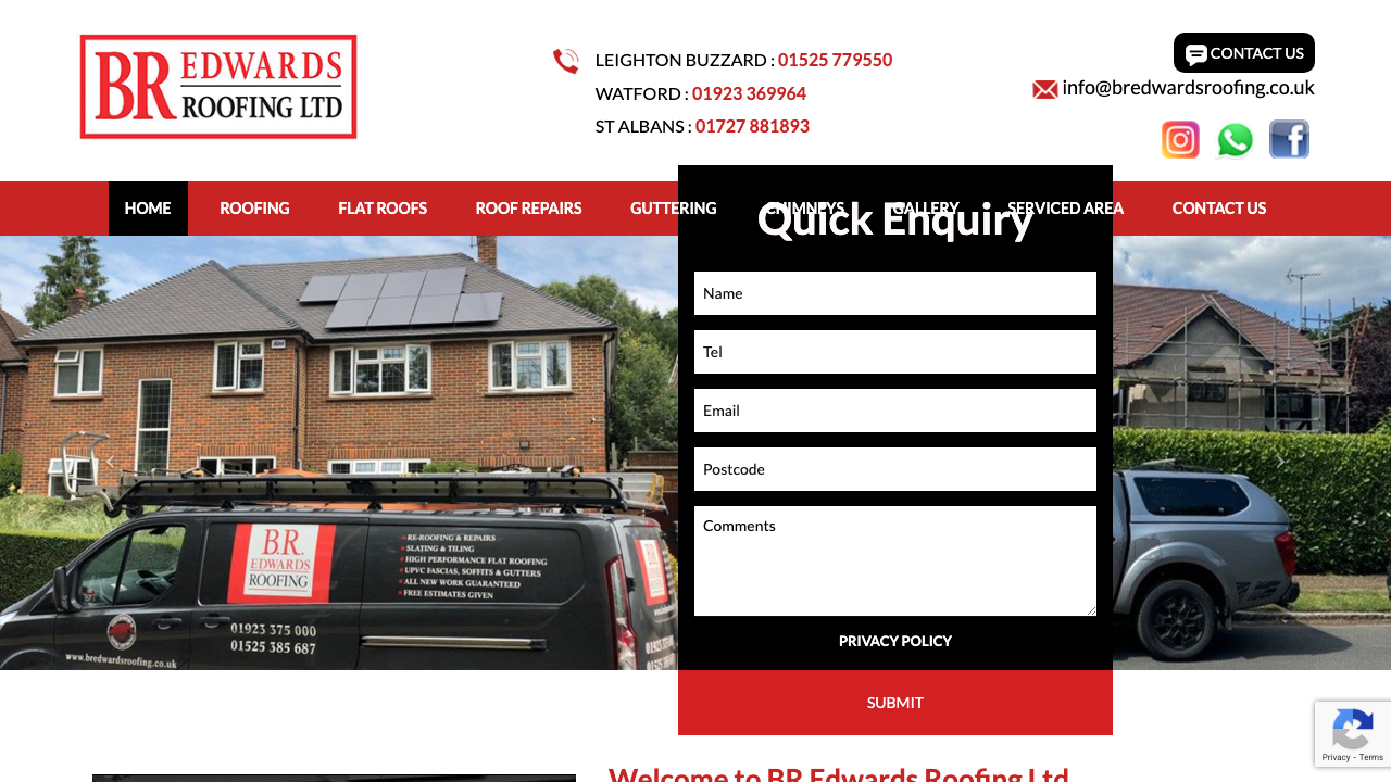 BR EDWARDS ROOFING LTD website preview