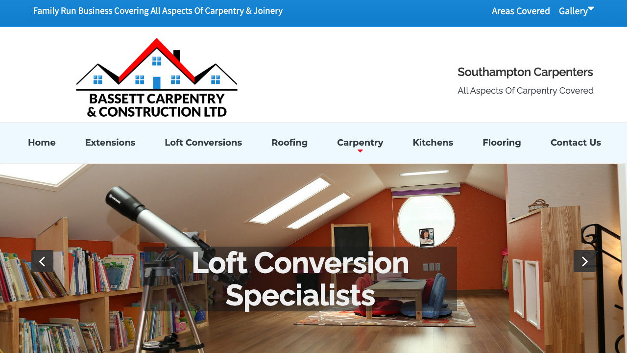 BASSETT CARPENTRY LIMITED website preview