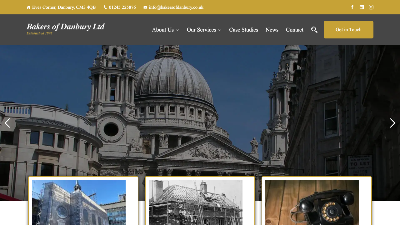 BAKERS OF DANBURY CONTRACTS LIMITED website preview
