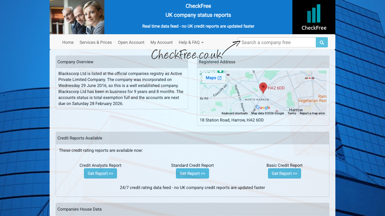 BLACKSCORP LTD website preview