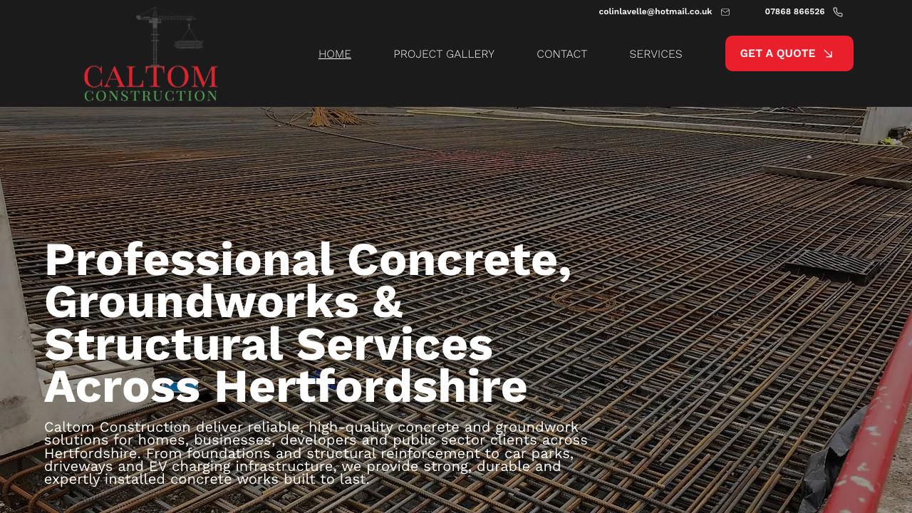 CALTOM CONSTRUCTION LTD website preview