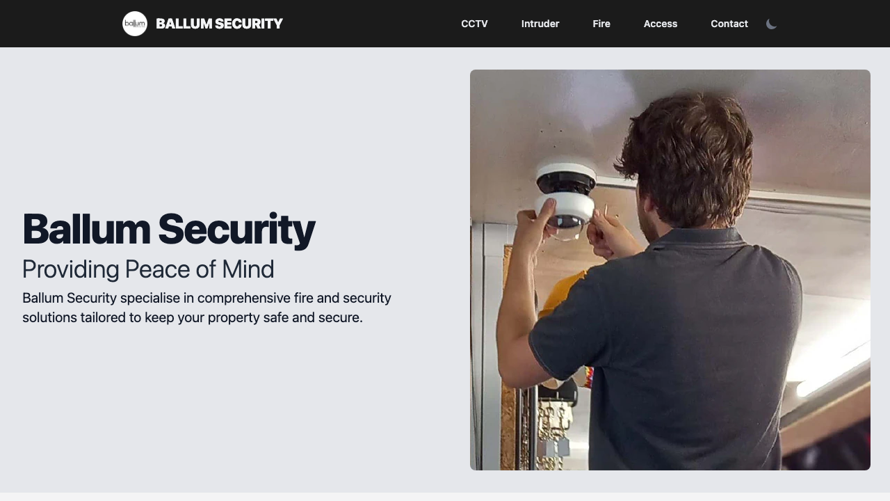 BALLUM SECURITY LTD website preview