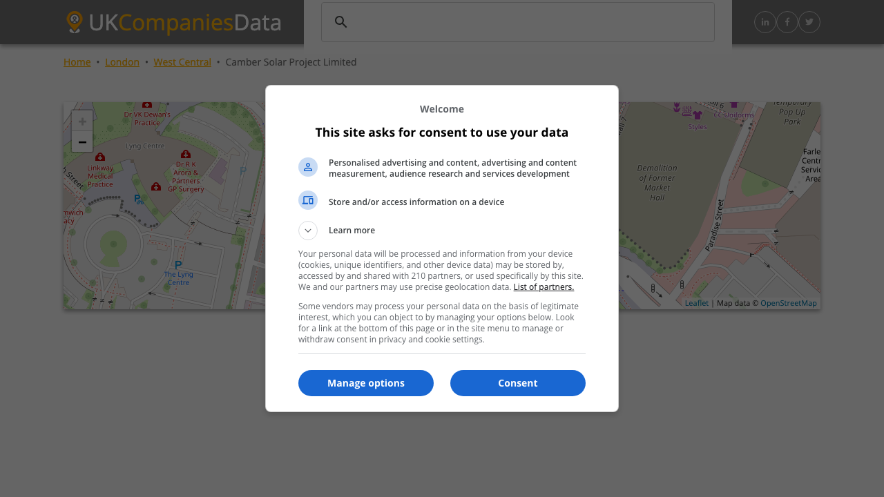 CAMBER SOLAR PROJECT LIMITED website preview