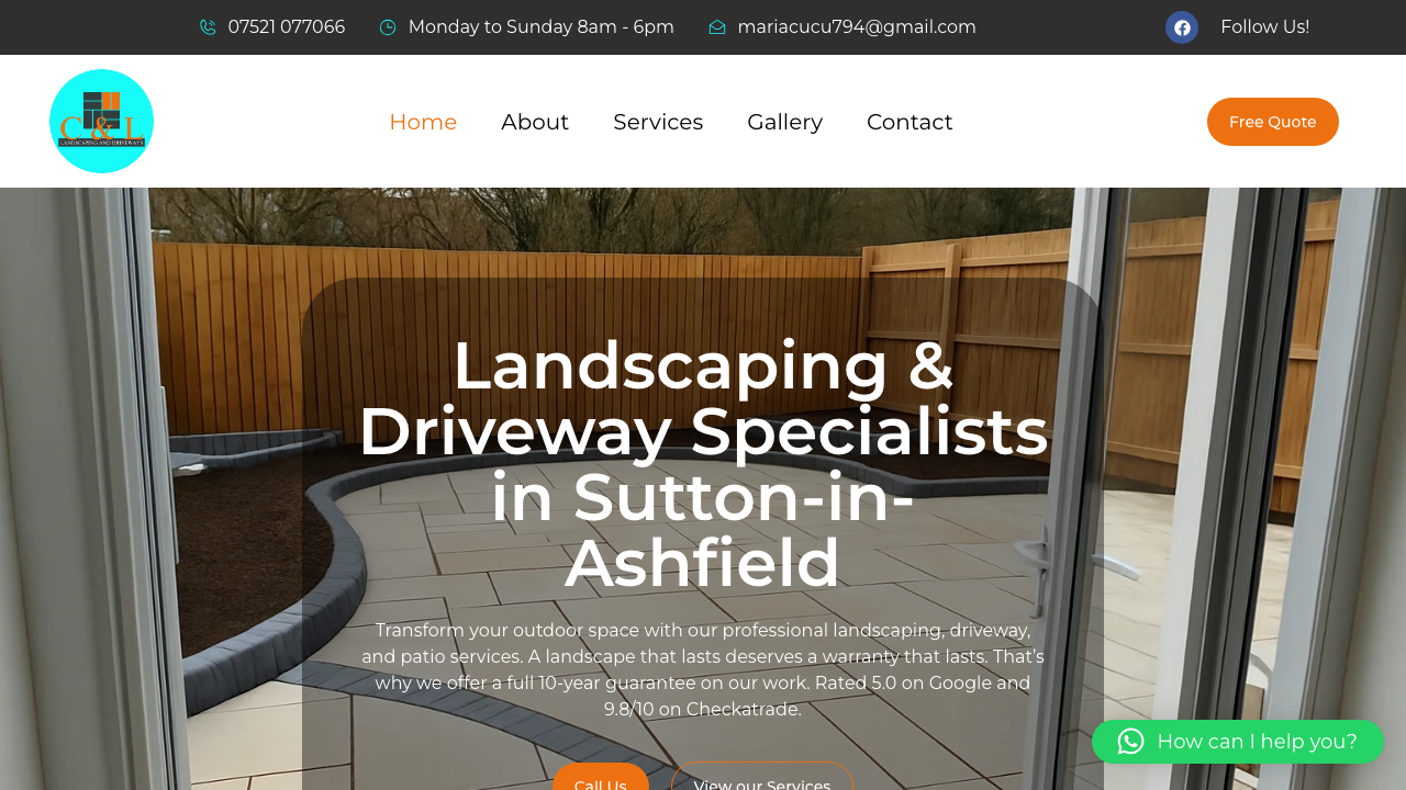 C&L LANDSCAPING & DRIVEWAYS LTD website preview