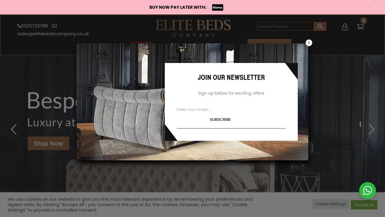 ELITE BEDS NATIONWIDE LTD website preview