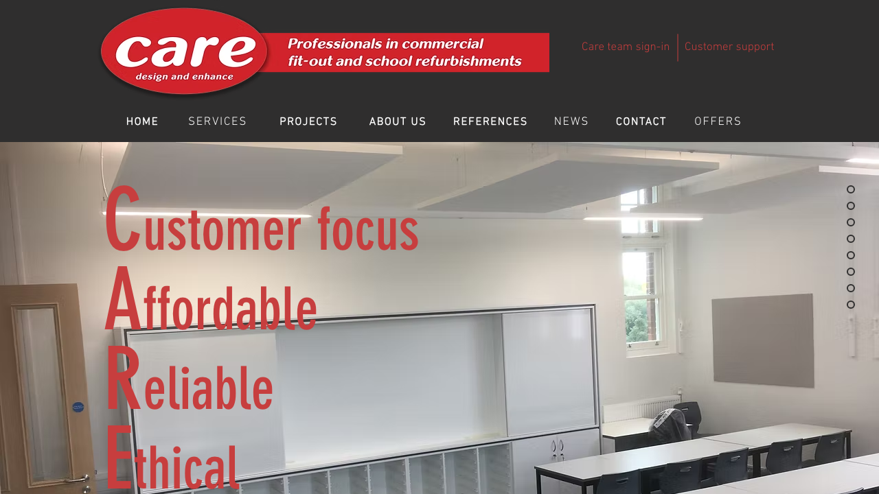 CARE (DESIGN & FURNITURE) LIMITED website preview