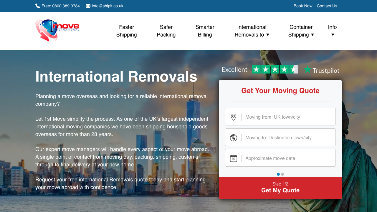 1ST MOVE LTD website preview