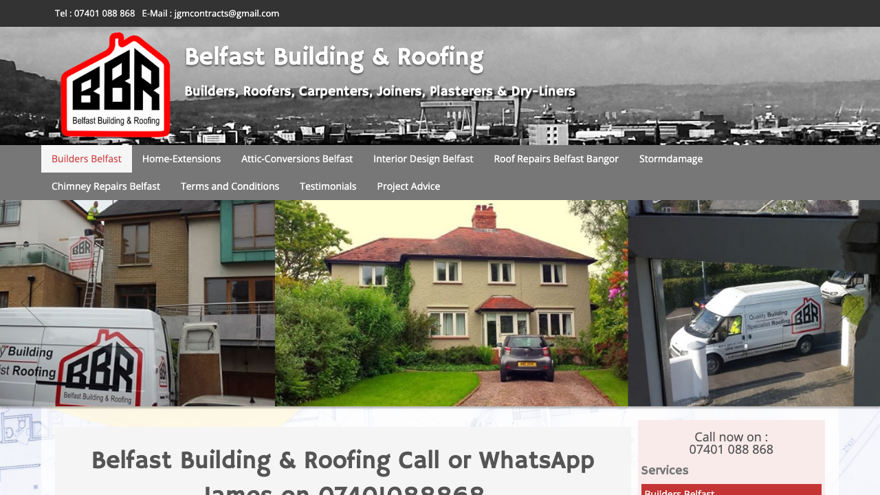 BUILDING REPAIRS AT NORTH DOWN LTD website preview