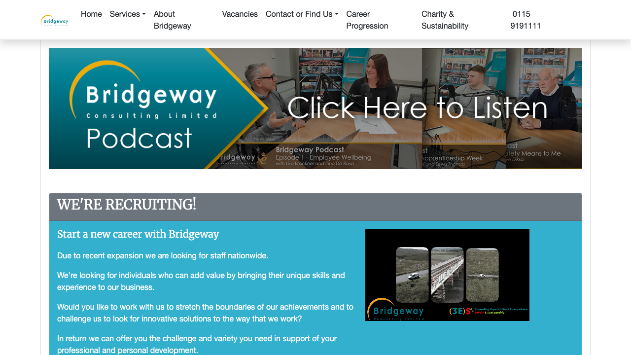 BRIDGEWAY CONSULTING LIMITED website preview