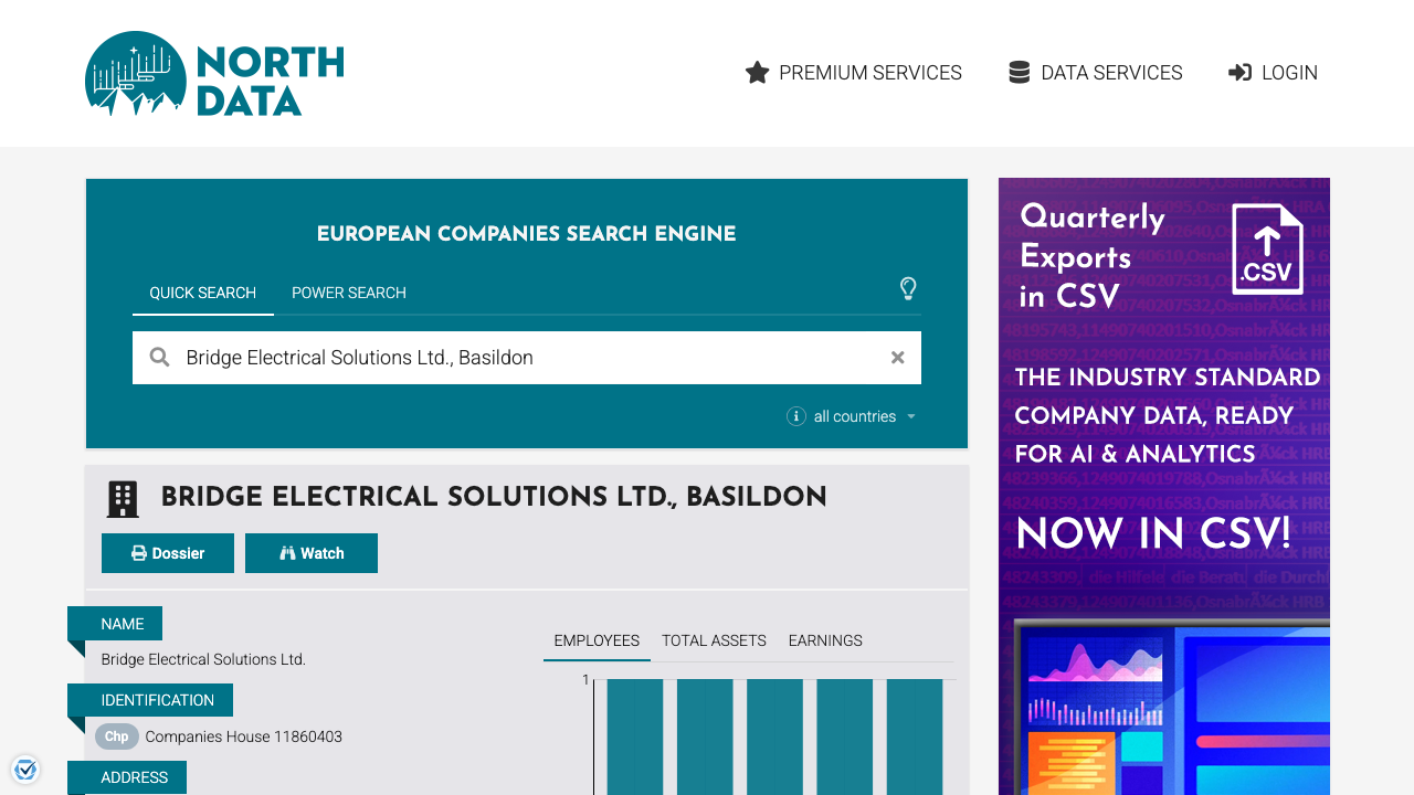 BRIDGE ELECTRICAL SOLUTIONS LIMITED website preview