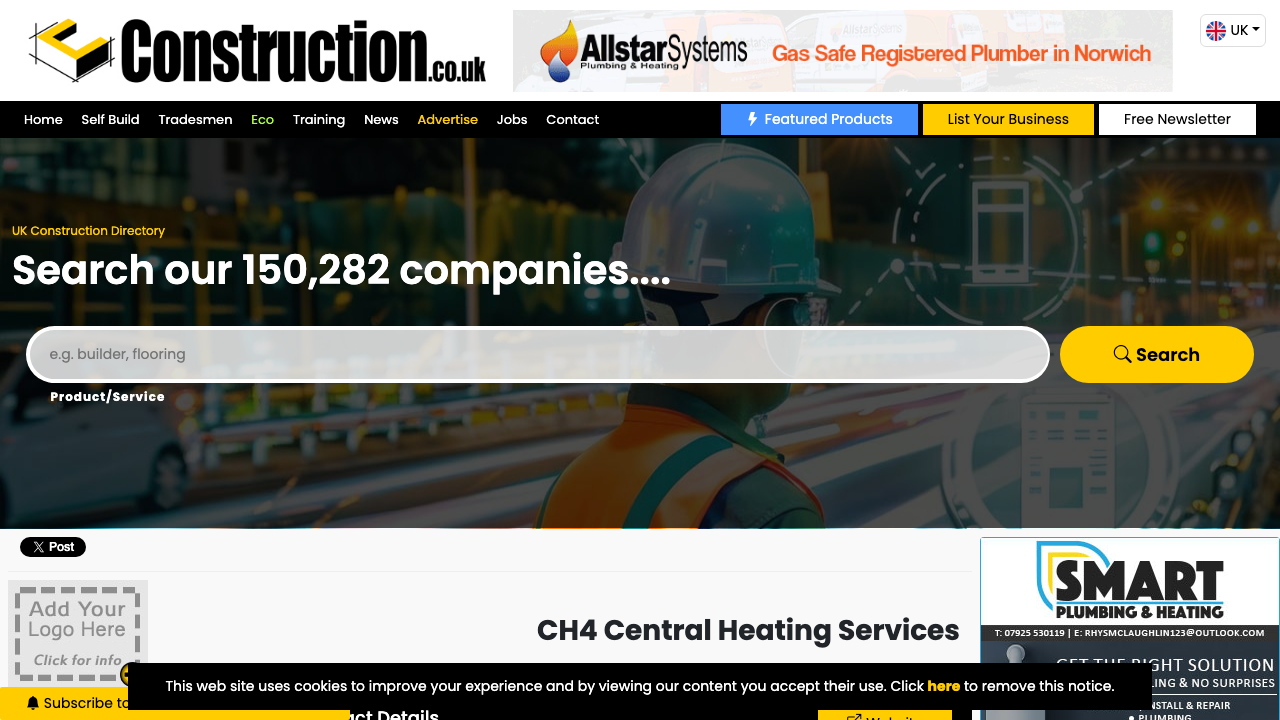 C-H4 HEATING AND GAS LTD website preview