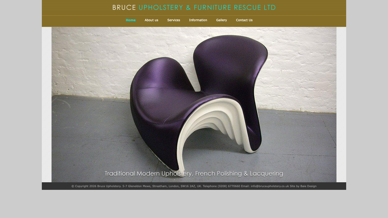 BRUCE UPHOLSTERY & FURNITURE RESCUE LIMITED website preview