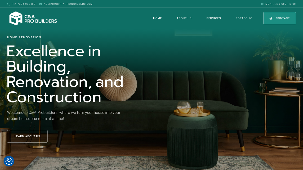 C&A PROBUILDERS LTD website preview