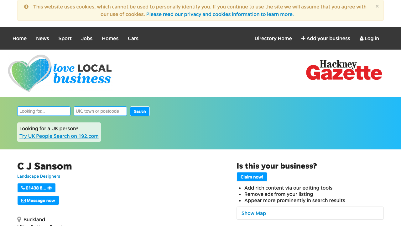 CJ SANSOM LIMITED website preview