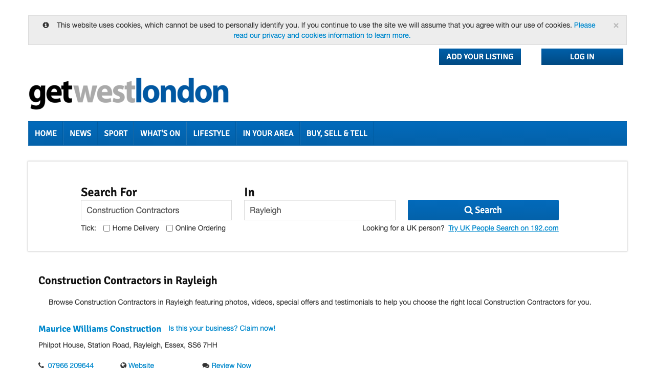C WILLIAMS SERVICES LIMITED website preview