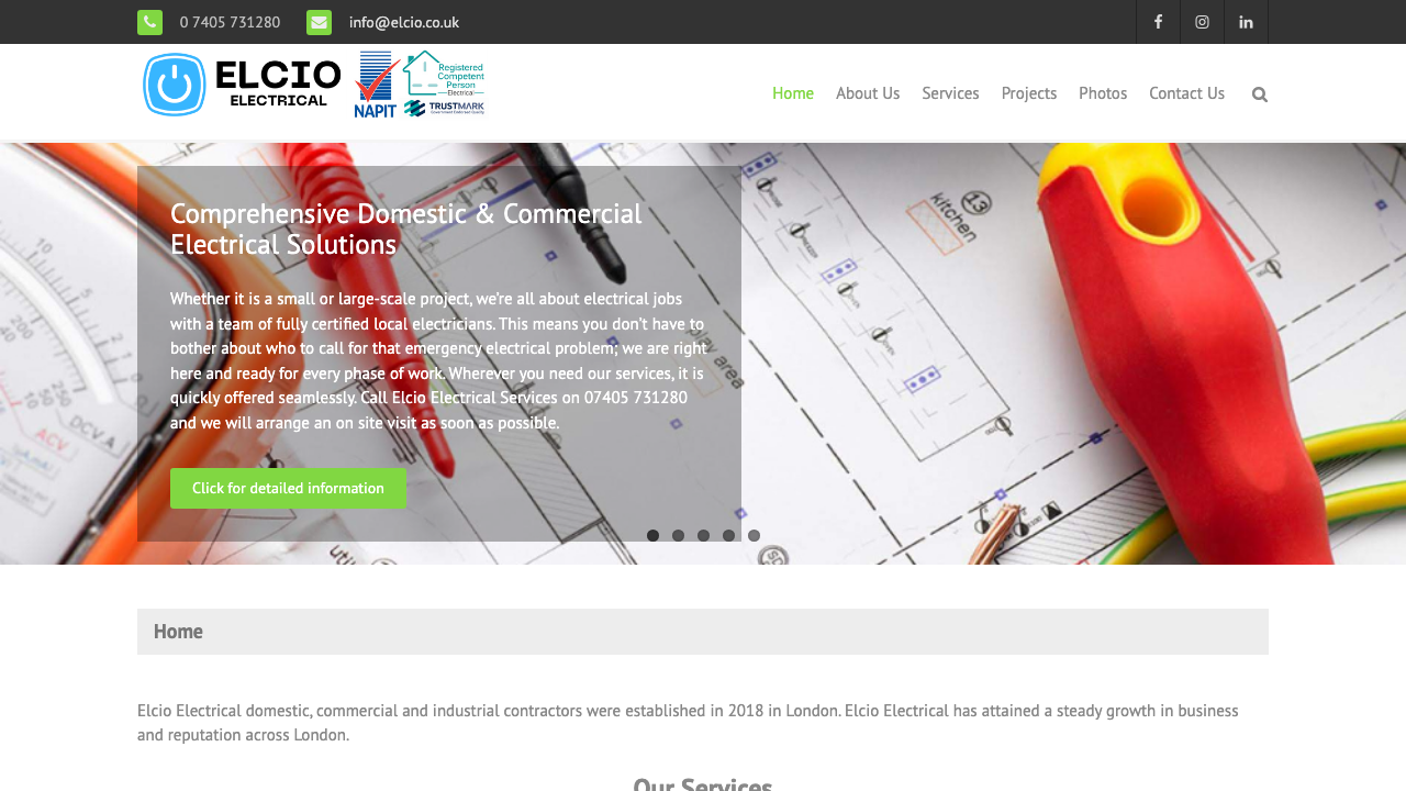 ELCIO ELECTRICAL LIMITED website preview