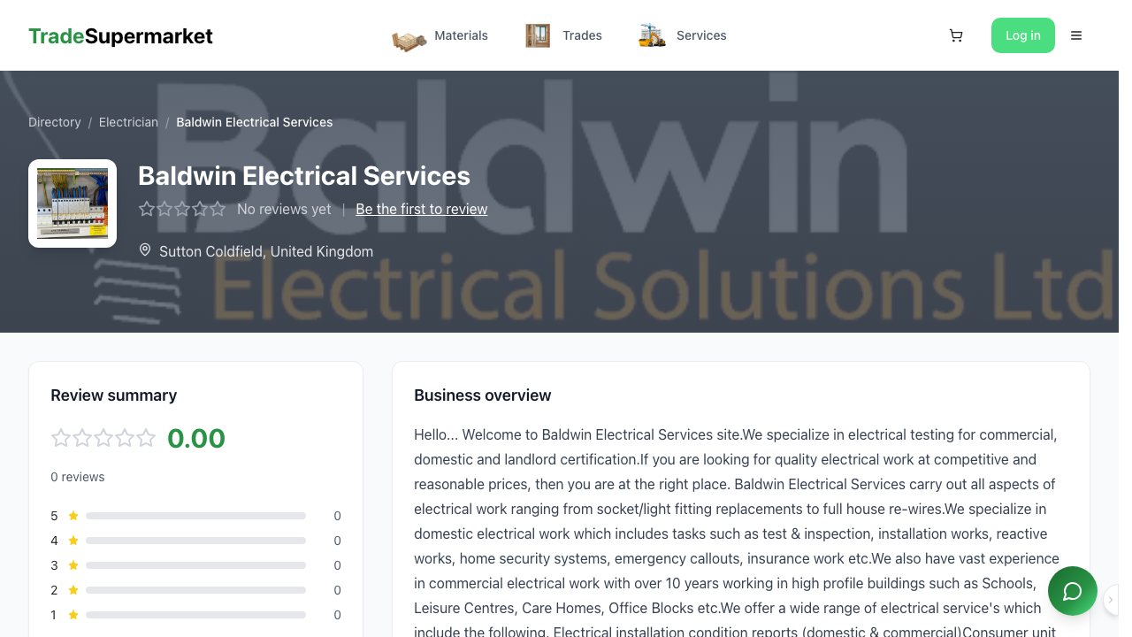 BALDWINS INSTALLATIONS LTD website preview