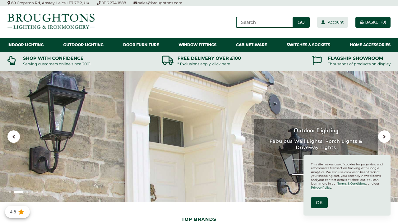 BROUGHTONS OF LEICESTER LIMITED website preview