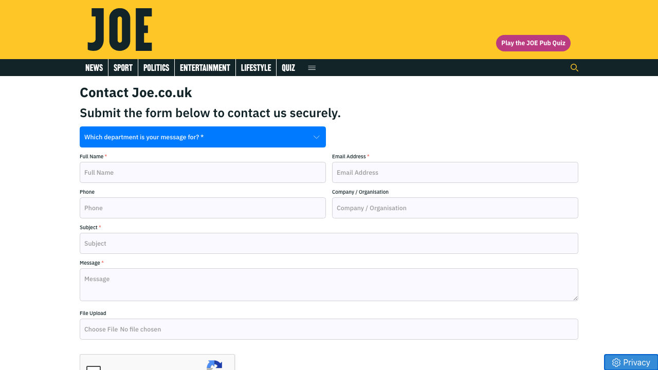 CALL JOE.CO.UK LIMITED website preview