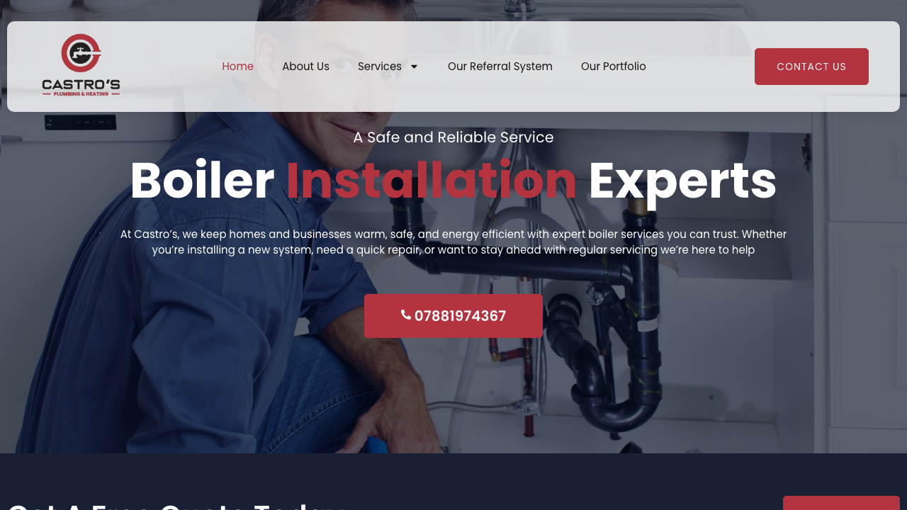 CASTRO PLUMBING LIMITED website preview