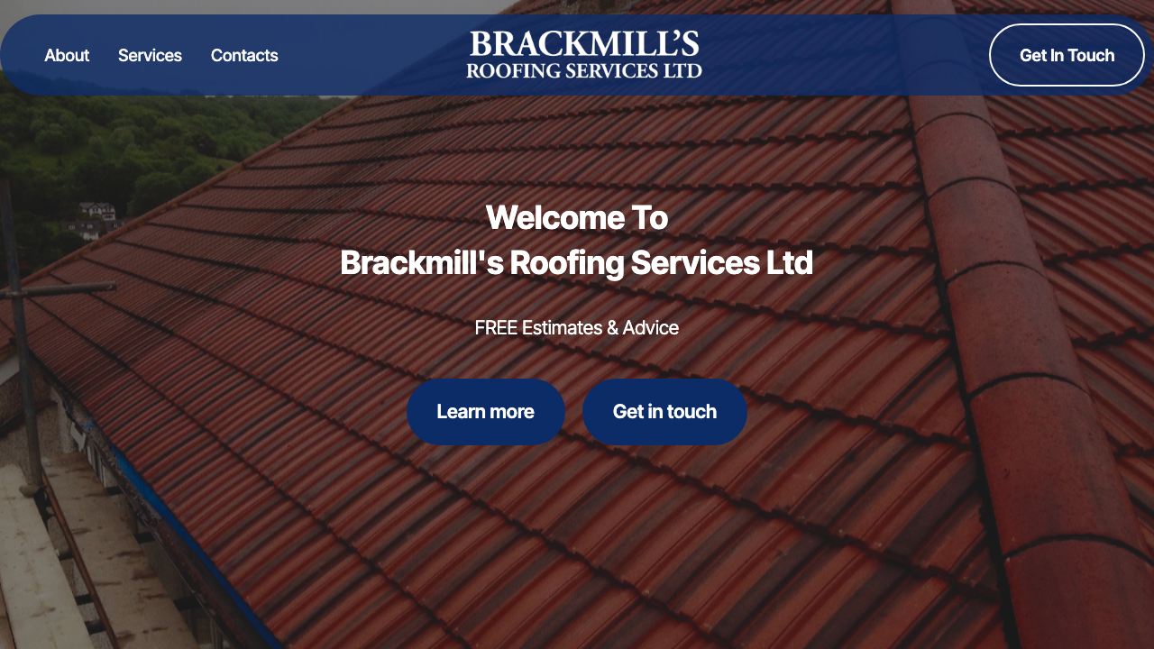 BRACKMILLS ROOFING SERVICES LTD website preview