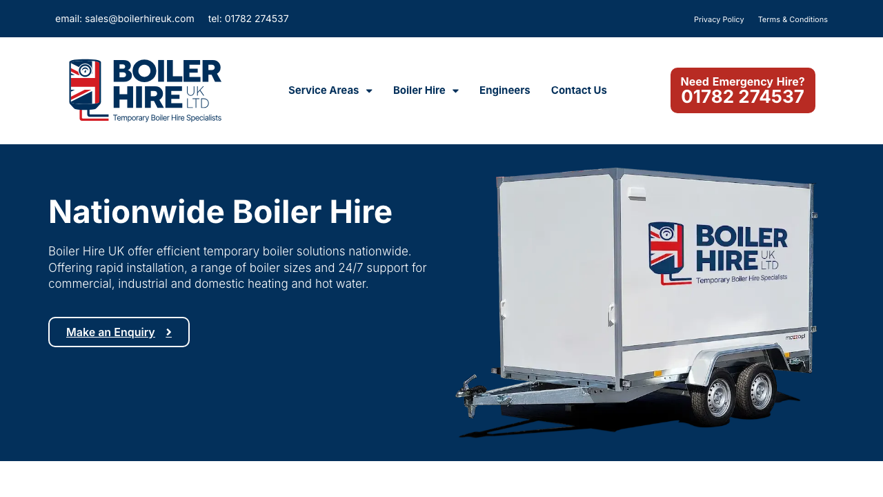 BOILER HIRE UK LTD website preview