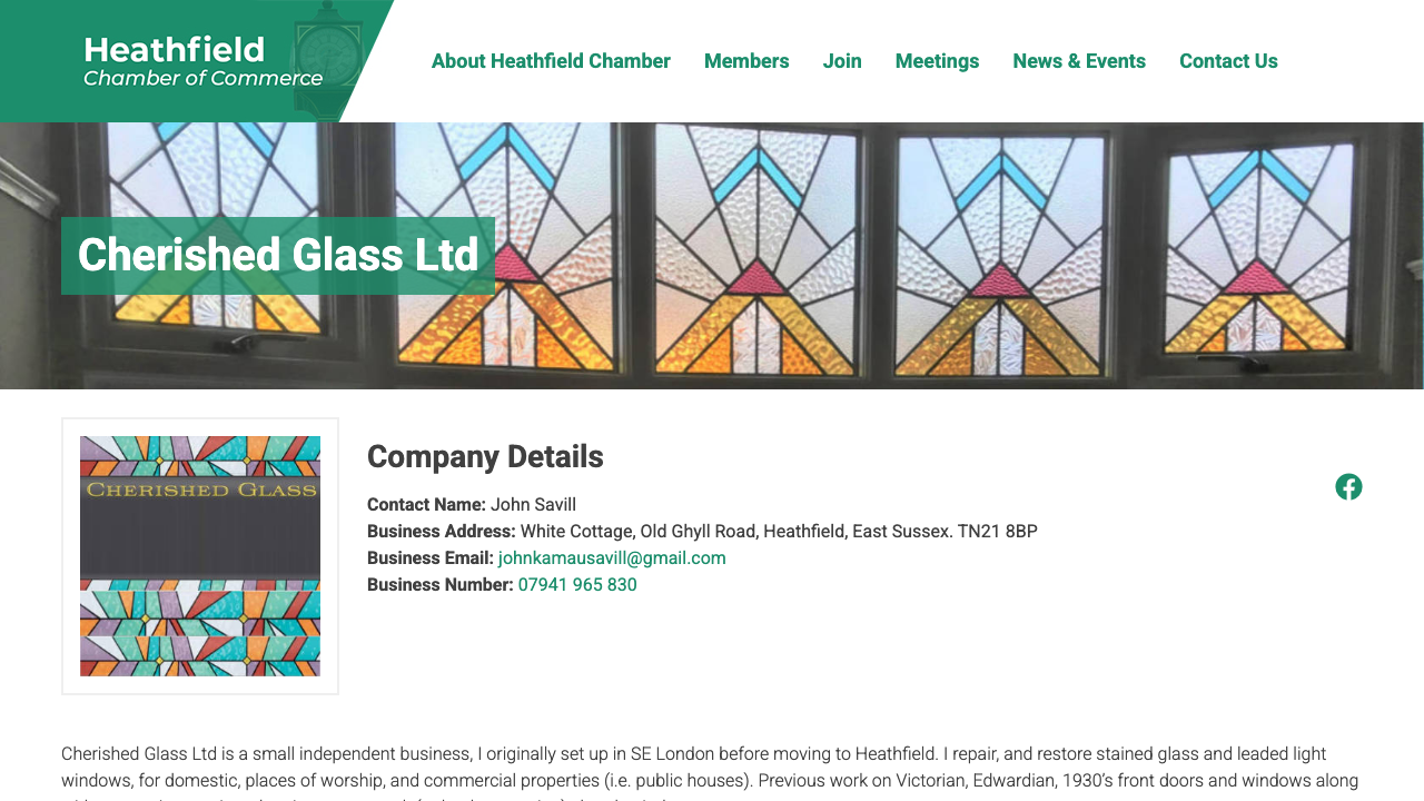 CHERISHED GLASS LIMITED website preview