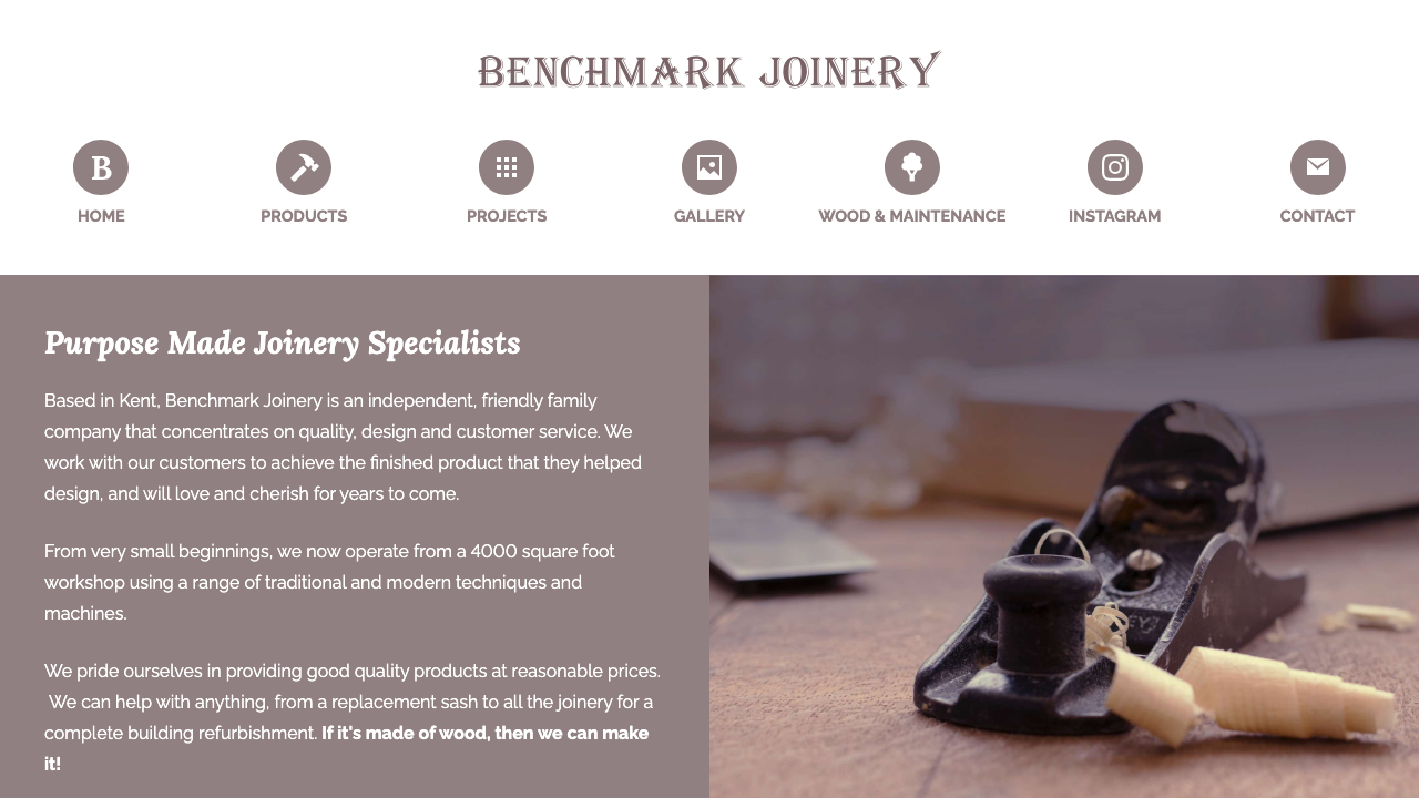 BENCHMARK JOINERY (SOUTH EAST) LTD website preview