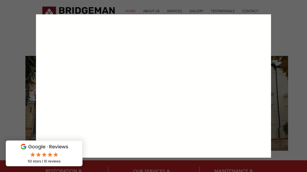 BRIDGEMAN RESTORATION LTD website preview