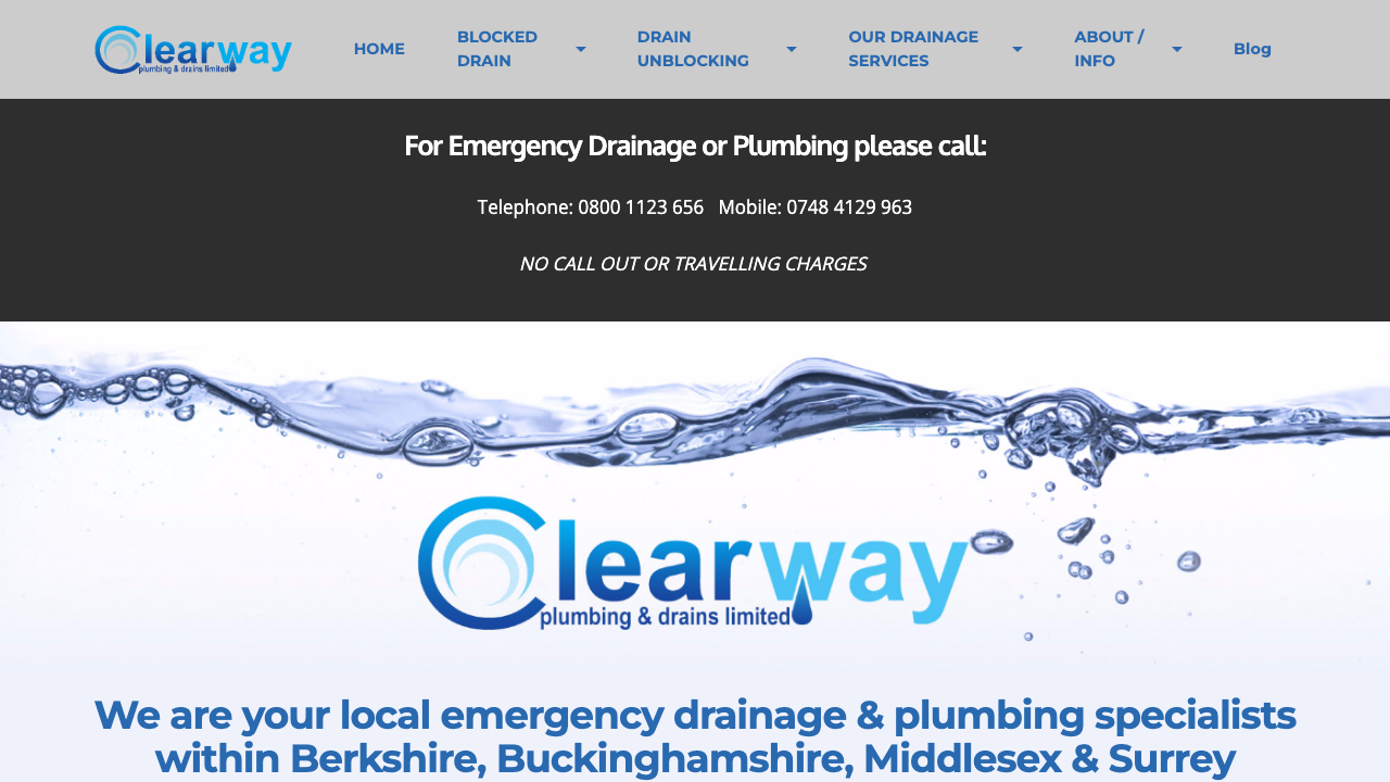 CLEARWAY PLUMBING & DRAINS LTD website preview