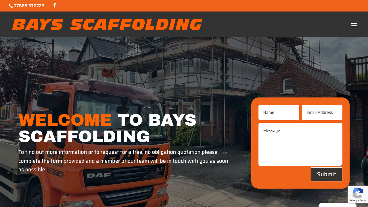 BAYS SCAFFOLDING LTD website preview