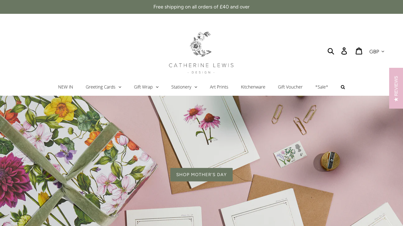 CATHERINE LEWIS DESIGN LIMITED website preview