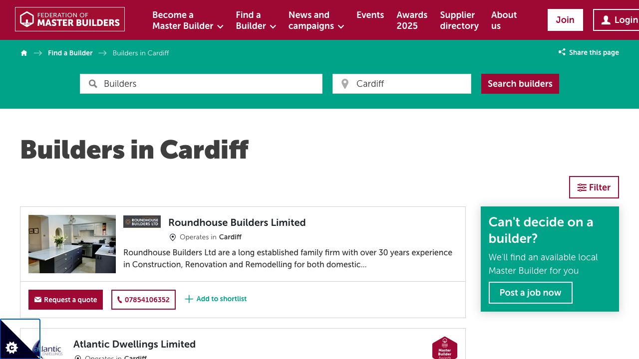 CARDIFF CONSTRUCTION COMPANY LIMITED website preview