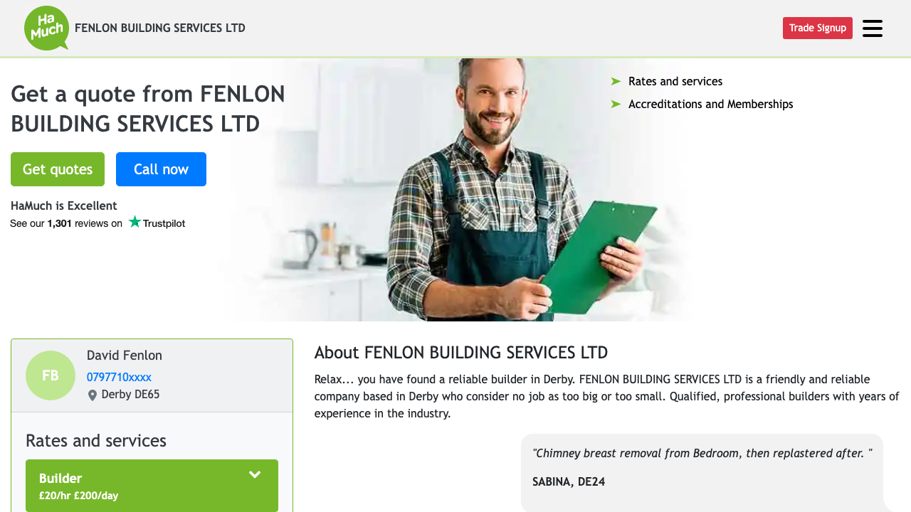 FENLON BUILDING SERVICES LIMITED website preview