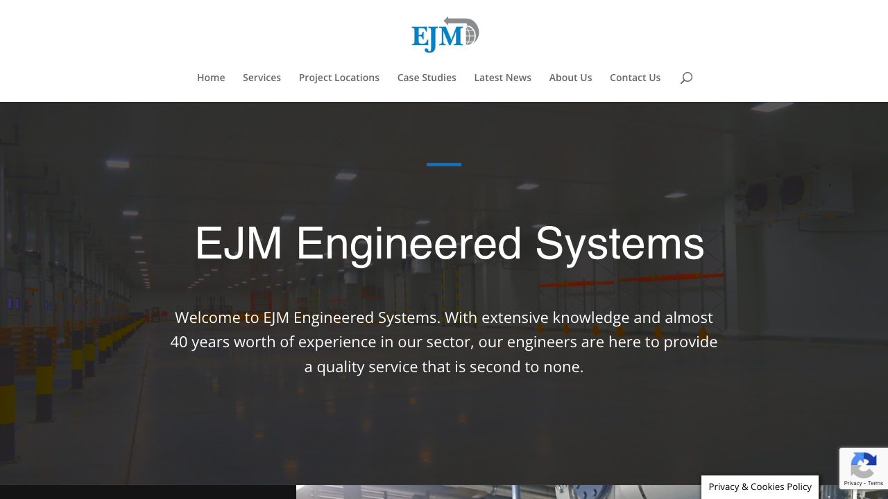 EJM ENGINEERED SYSTEMS LIMITED website preview
