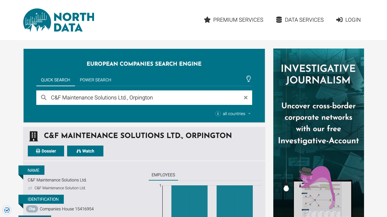 C&F MAINTENANCE SOLUTIONS LTD website preview