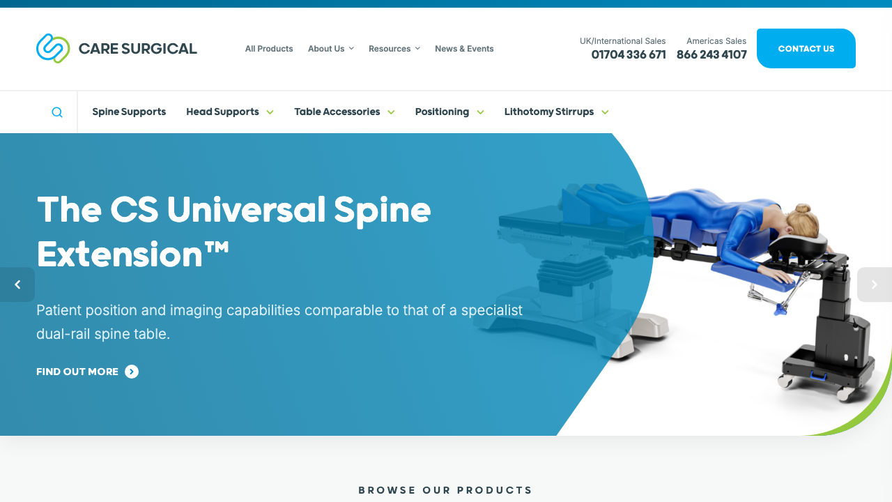 CARE SURGICAL LIMITED website preview