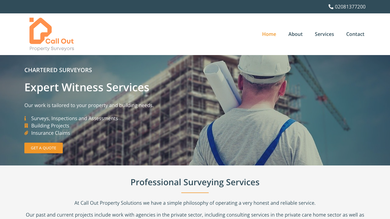 CALL OUT PROPERTY SURVEYORS LIMITED website preview