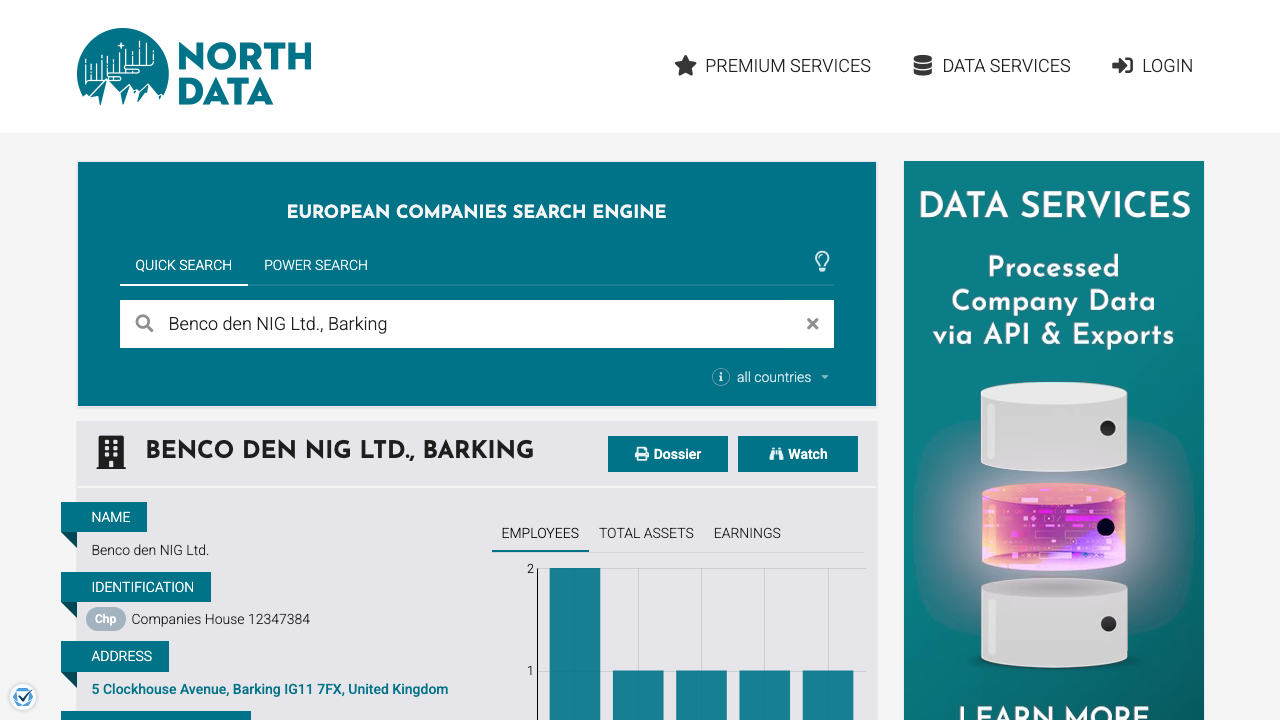 BENCO DEN NIG LTD website preview