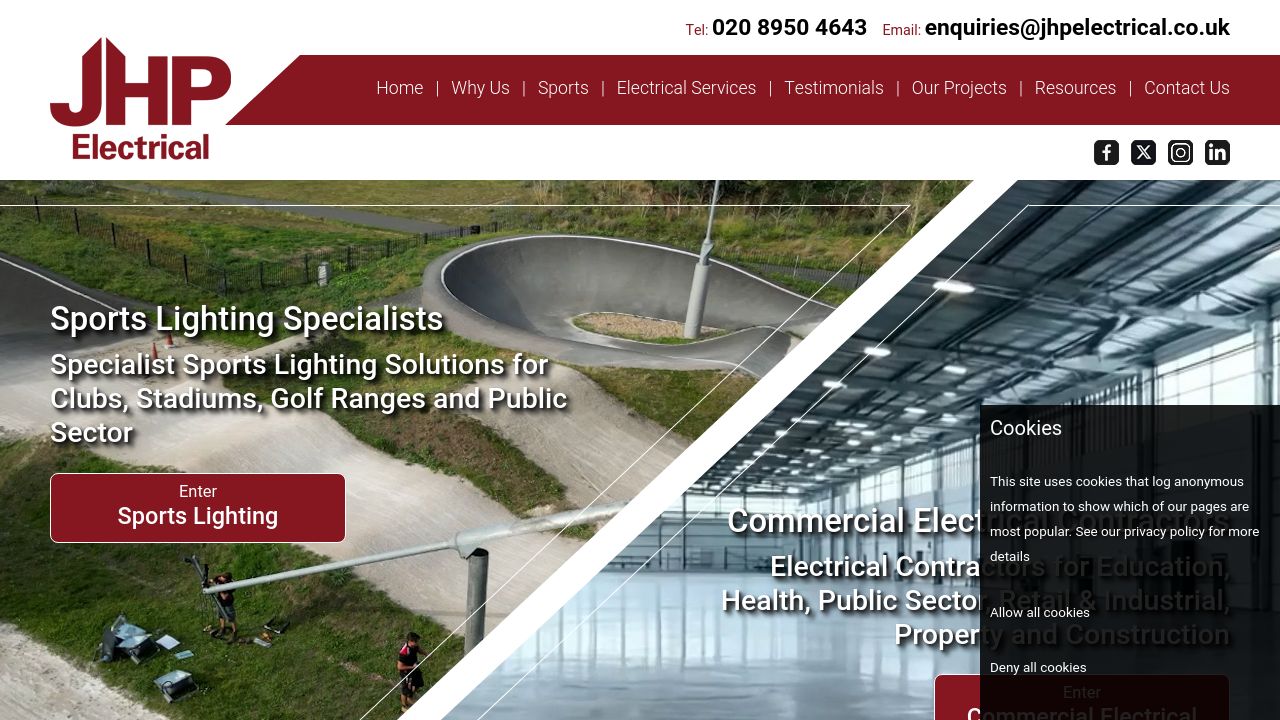 J H P ELECTRICAL SERVICES LIMITED website preview