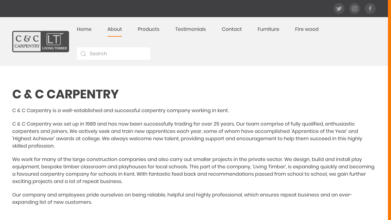 C & C CARPENTRY LIMITED website preview