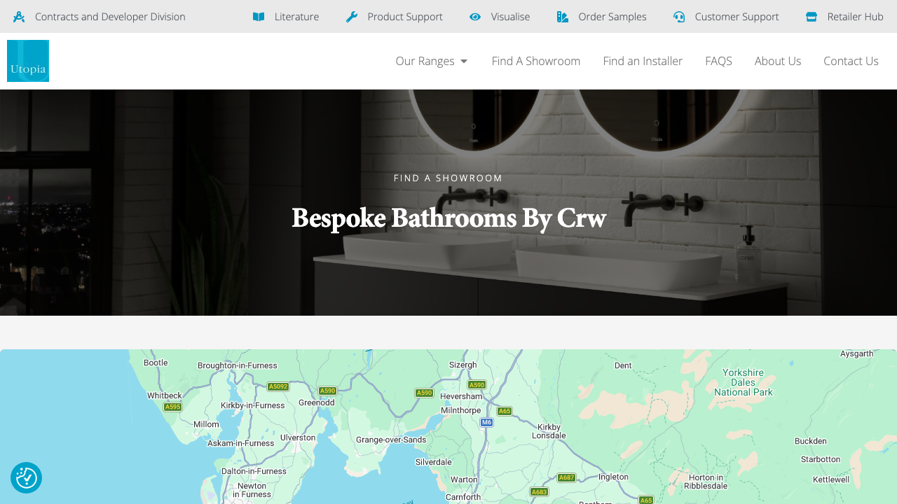 BESPOKE BATHROOMS BY CRW LTD website preview
