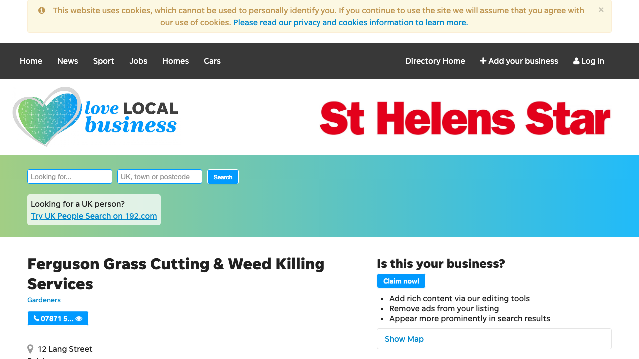 FERGUSON GRASSCUTTING WEEDKILLING LTD website preview