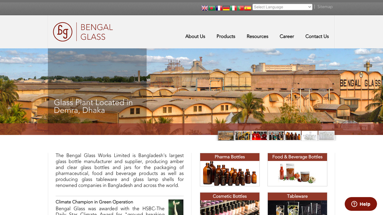 BENGALGLASS LTD website preview