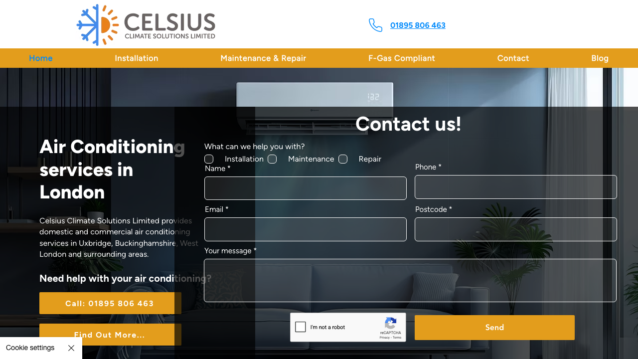 CELSIUS CLIMATE SOLUTIONS LIMITED website preview