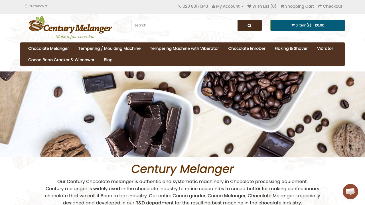 CHOCOLATE GRINDER LIMITED website preview