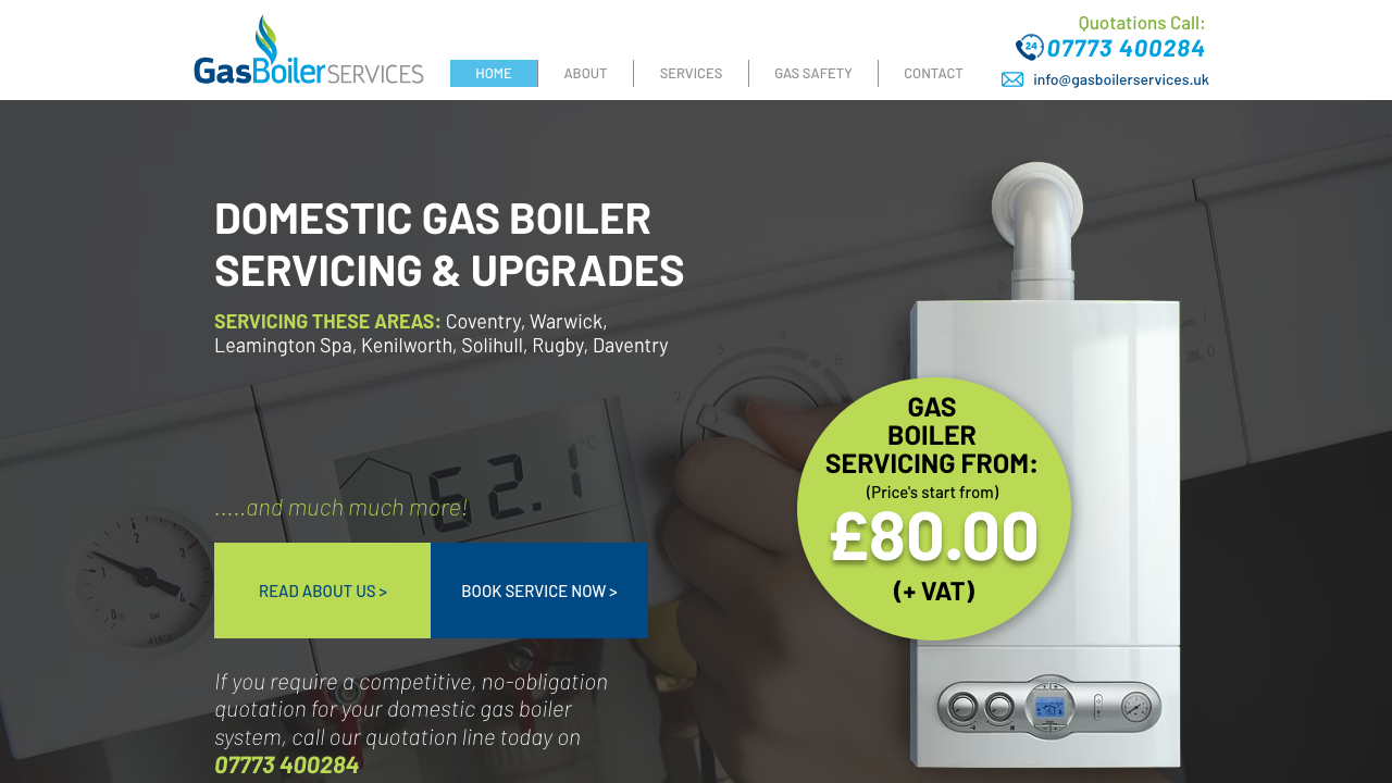 GAS BOILER SERVICES LIMITED website preview