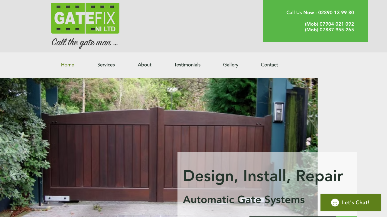 CALL THE GATE MAN GATEFIX NI LTD website preview