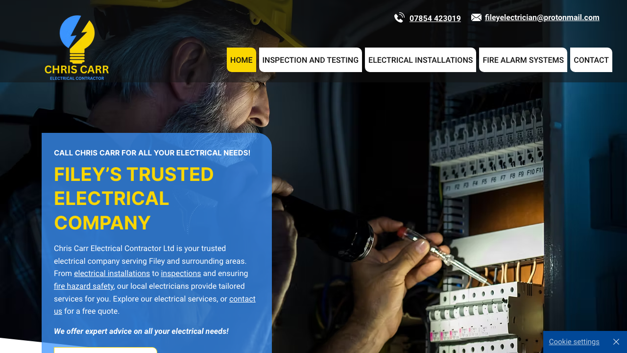 CHRIS CARR ELECTRICAL CONTRACTOR LTD website preview